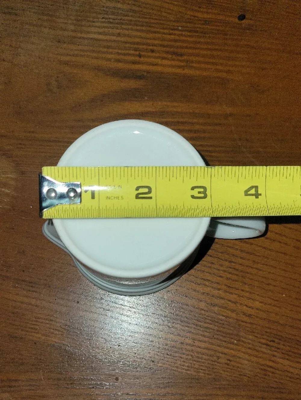 White Ceramic Creamer with Strawberry Floral Motif